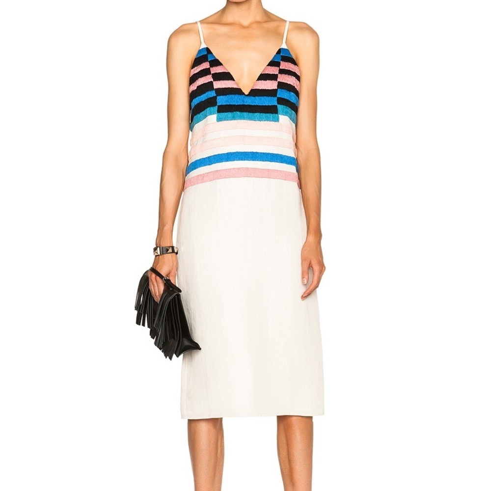 Mara Hoffman Embroidered Linen midi dress